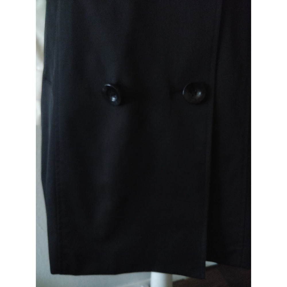 3/$20 Forever 21 Black White Colorblock Peacoat Trench Longline Jacket M - Picture 6 of 13